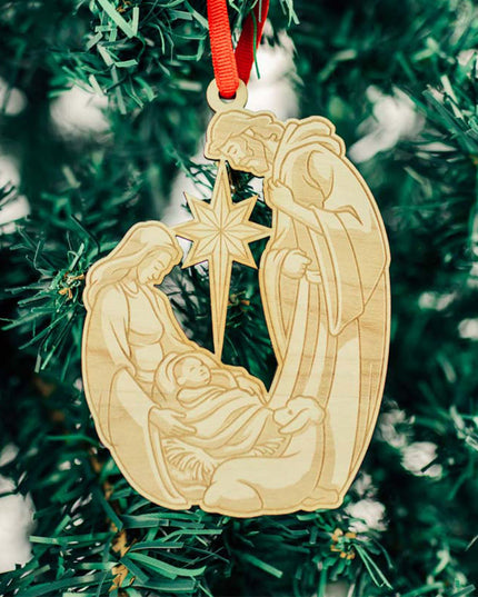 Let Us Adore Him Nativity Ornament