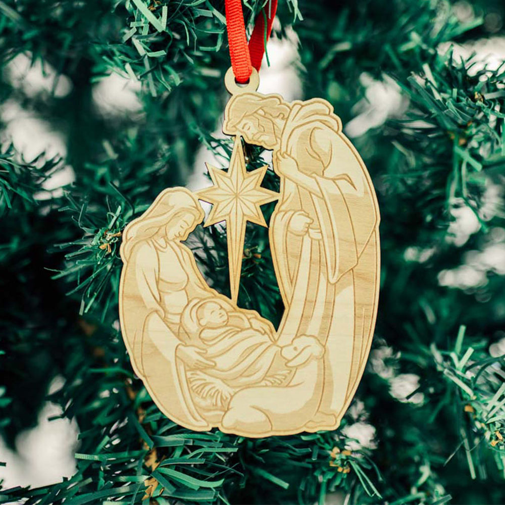 Let Us Adore Him Nativity Ornament
