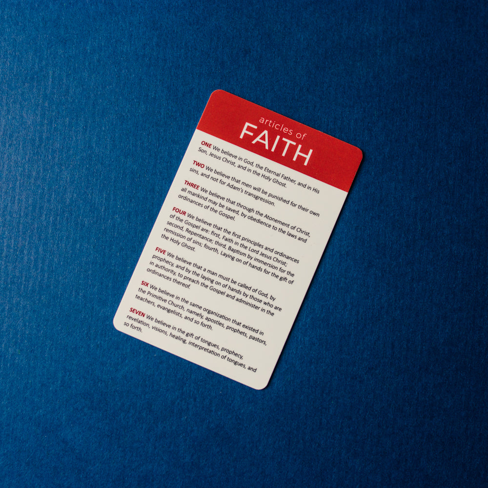 Articles of faith Pocket Cards