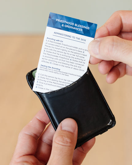 Tri-Fold Priesthood Ordinance Card