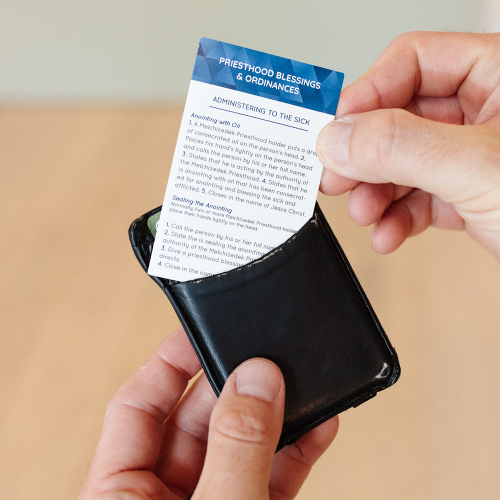 Tri-Fold Priesthood Ordinance Card