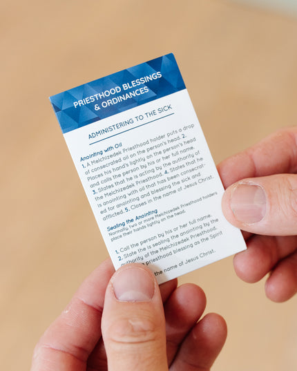 Tri-Fold Priesthood Ordinance Card