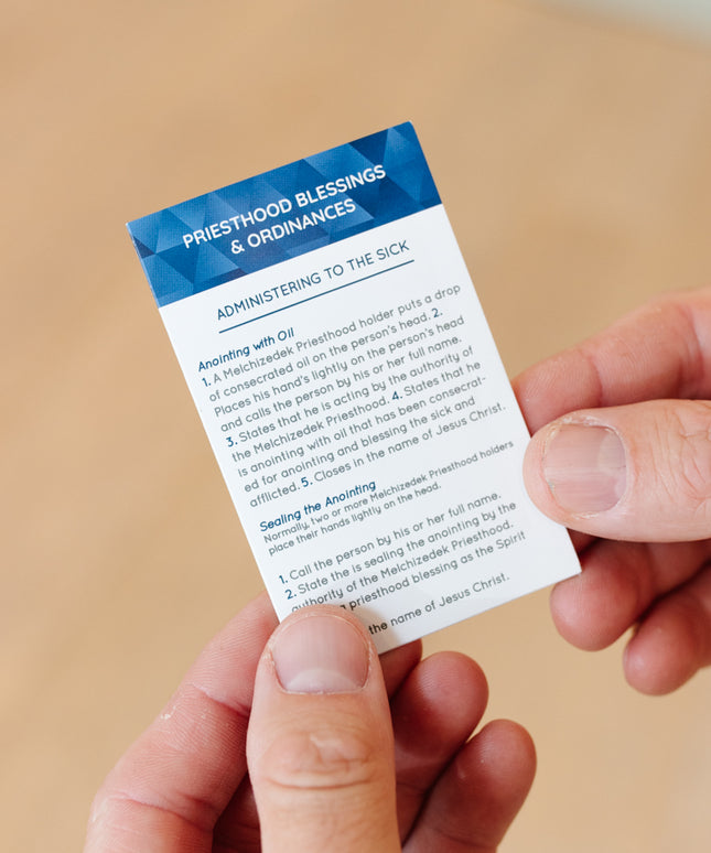 Tri-Fold Priesthood Ordinance Card