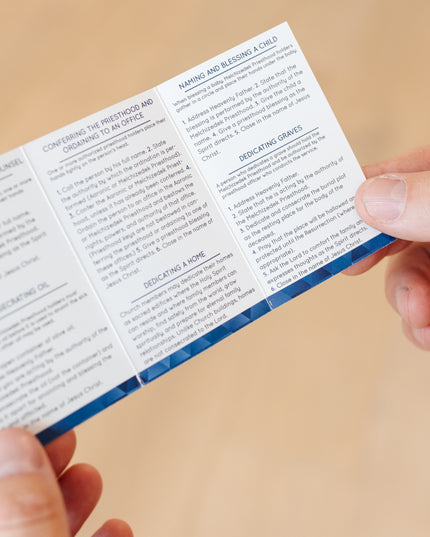 Tri-Fold Priesthood Ordinance Card