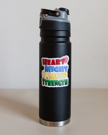 Heart Might Mind Strength Vinyl Sticker