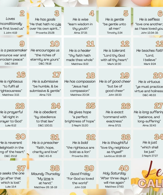 Lenten Calendar