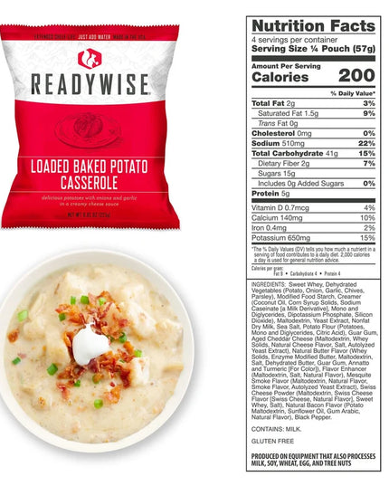 ReadyWise, 60 Servings, Lunch & Dinner, 13 Different Recipies, Grab & Go, Freeze Dried, Up To 25 Years Shelf Life, Emergency Food, 7 Days Food For 1 Person