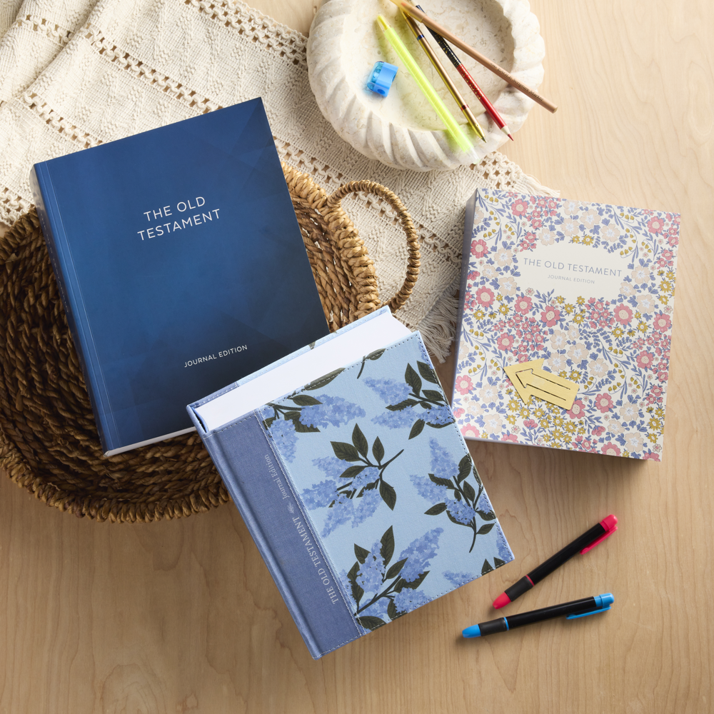The Old Testament, Journal Edition, Blue Floral (No Index)