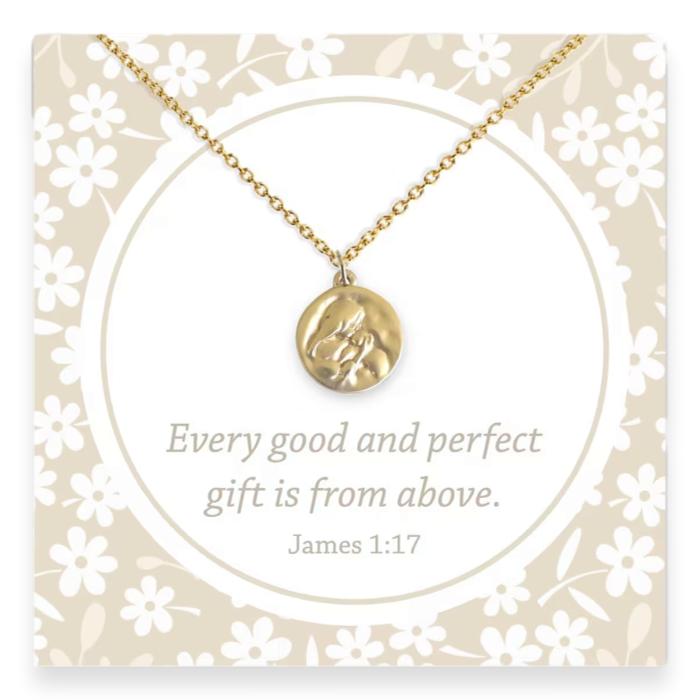 Mother and Baby Medallion Necklace