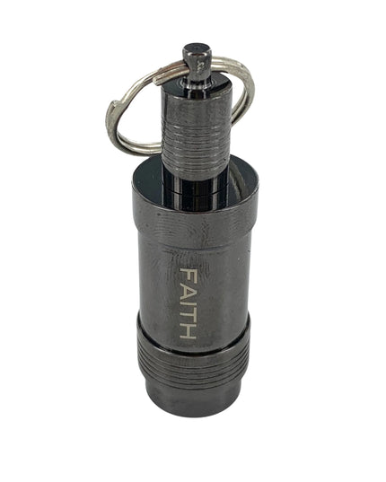 "Faith" Stainless Steel Oil Vial Dropper