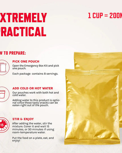 60 Serving Freeze Dried Breakfast & Entree, DryBag, Up To 25 Years