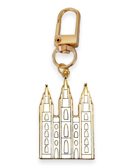 Salt Lake Temple Enamel Zipper Pull