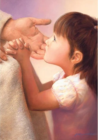 At Jesus' Knee, by Jay Bryant Ward 5x7 Print