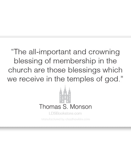 Make Time for the Temple, Recommend Holder