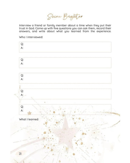 Divine & Here to Shine Journal: Dear Divine Daughter