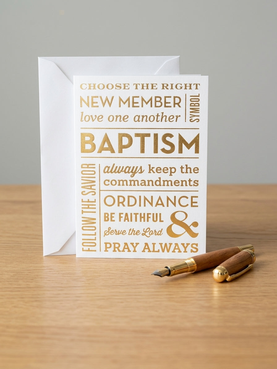 Baptism Gold Card
