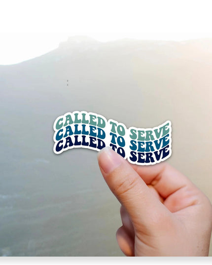 Called to Serve Vinyl Sticker, Wave