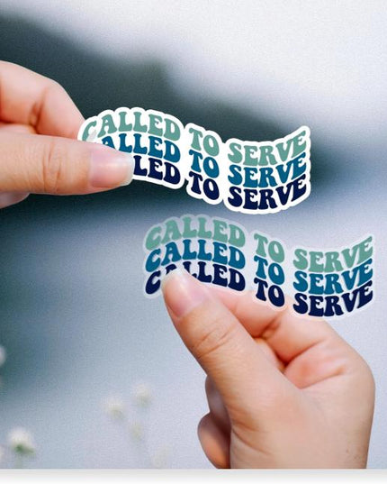 Called to Serve Vinyl Sticker, Wave