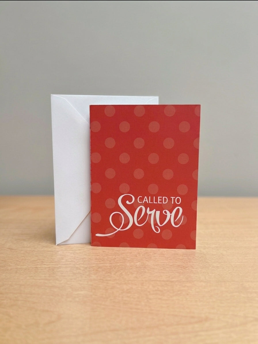 Called to Serve, Coral, Greeting Card