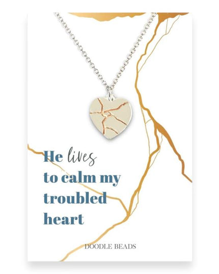 Kintsugi Heart Pendant Necklace