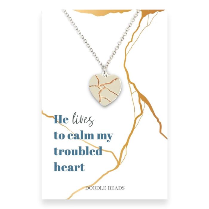 Kintsugi Heart Pendant Necklace