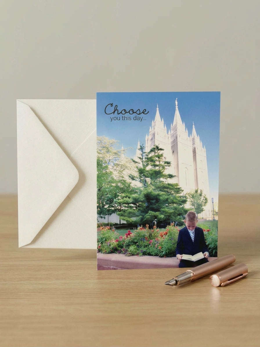 Choose You This Day Baptism Card