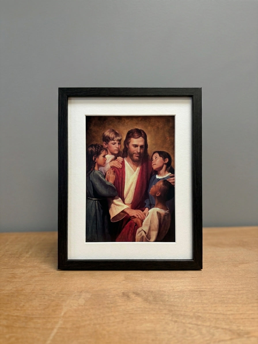 Christ and Children, by Del Parson 5x7 Print