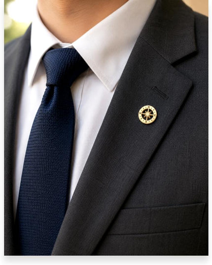 Divinely Guided Compass Pin