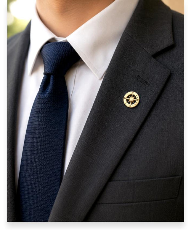 Divinely Guided Compass Pin