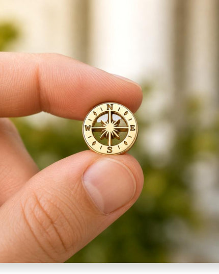 Divinely Guided Compass Pin