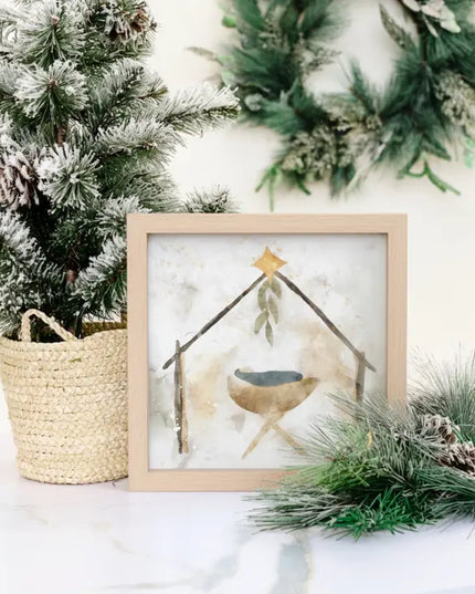 Watercolor Manger - Rustic Frames