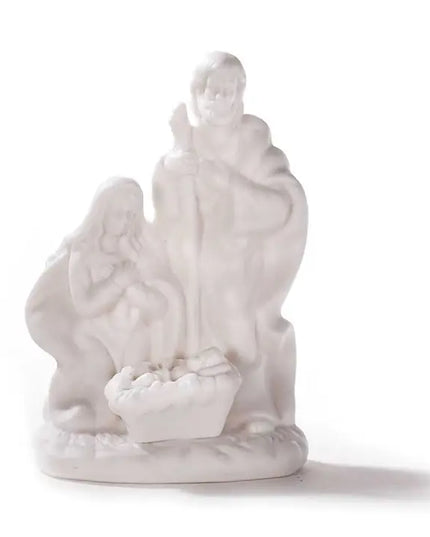 Nativity Holy Family On Base - Porcelain
