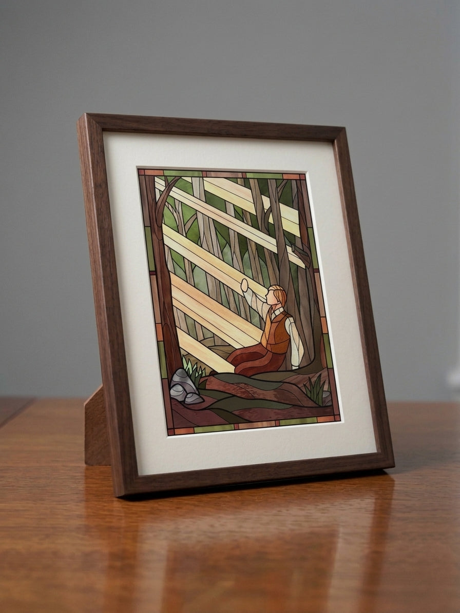 First Vision Stained Glass A5 Print