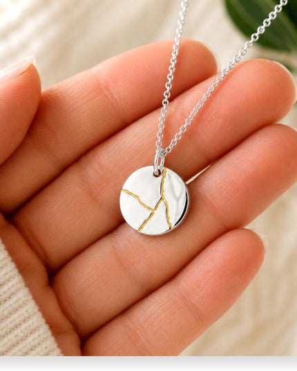 Beautifully Broken Kintsugi Necklace & Card