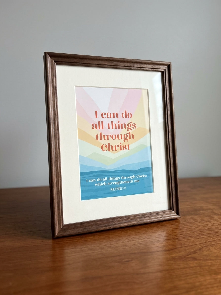 I Can Do All Things Through Christ Sunrise 5x7 Print