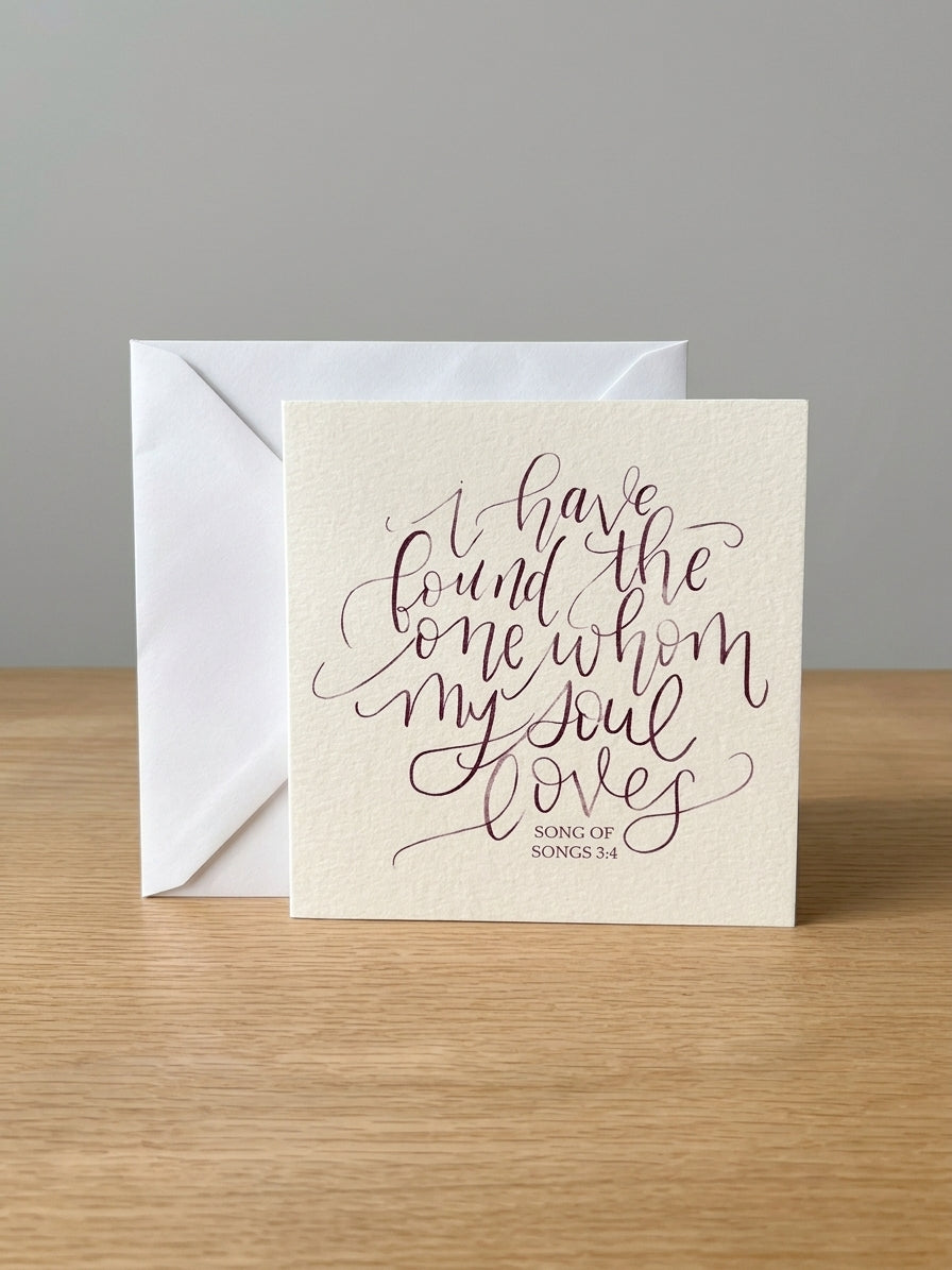 I have found the one whom my soul loves Card
