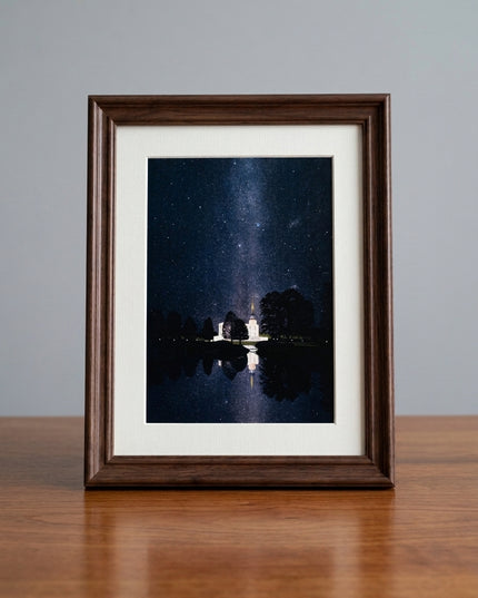 London Temple Reflected with the Milkyway, by D. Osbourne Hughes 5x7 print