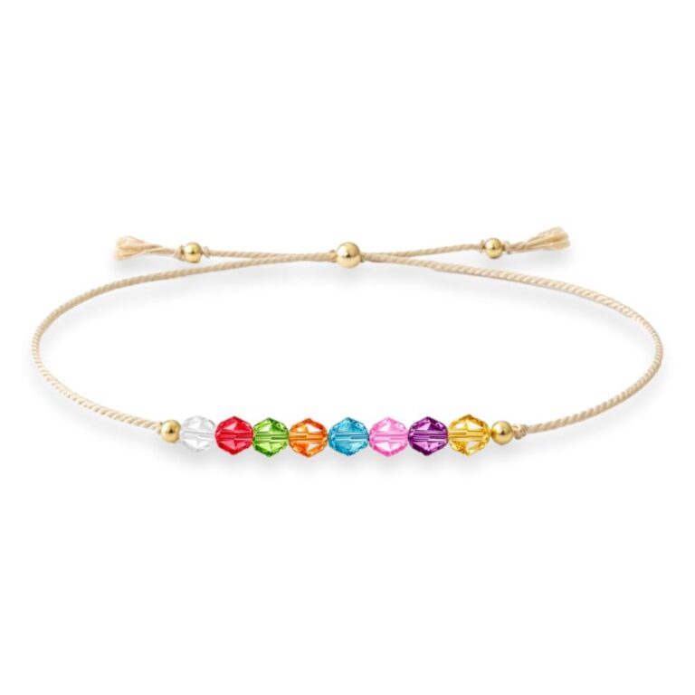 Always Remember Rainbow Beaded Baptism Necklace or Bracelet