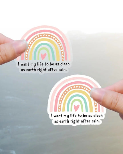 Rainbow Baptism Vinyl Stickers