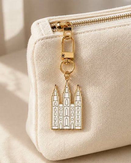 Salt Lake Temple Enamel Zipper Pull