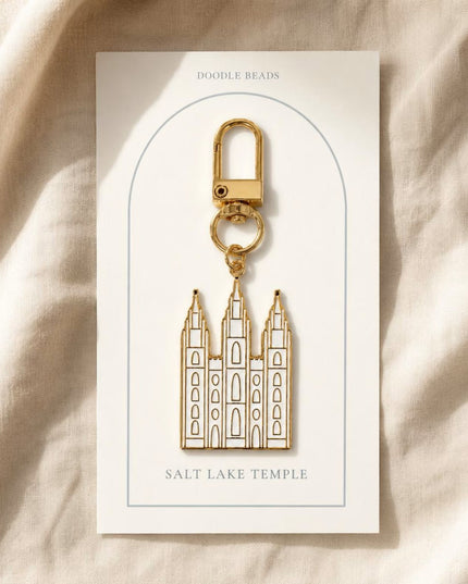 Salt Lake Temple Enamel Zipper Pull