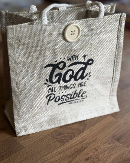 With God Mini Canvas Bag
