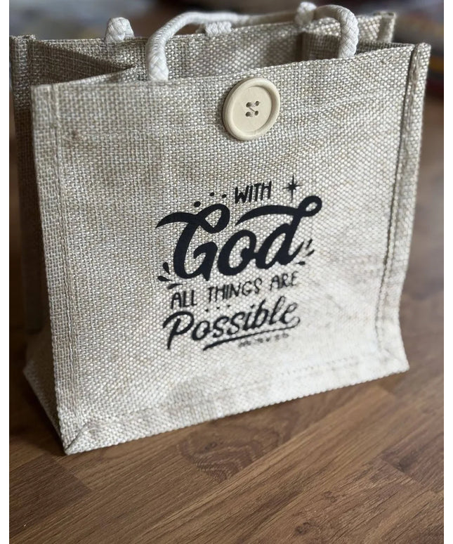 With God Mini Canvas Bag