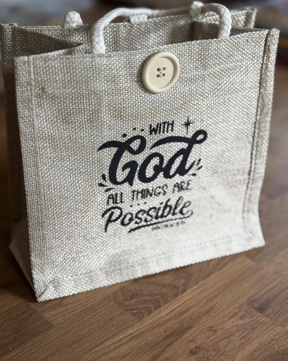 With God Mini Canvas Bag