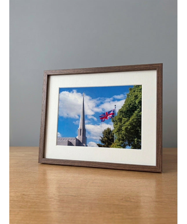 Temple Spire With Union Jack, by Jonathan Ellison Photography A5 Print