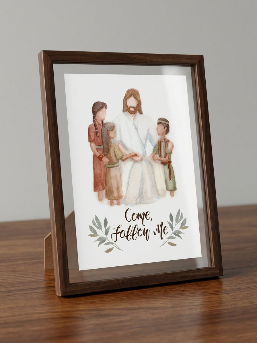 The Savior With Children Come Follow Me A5 Print