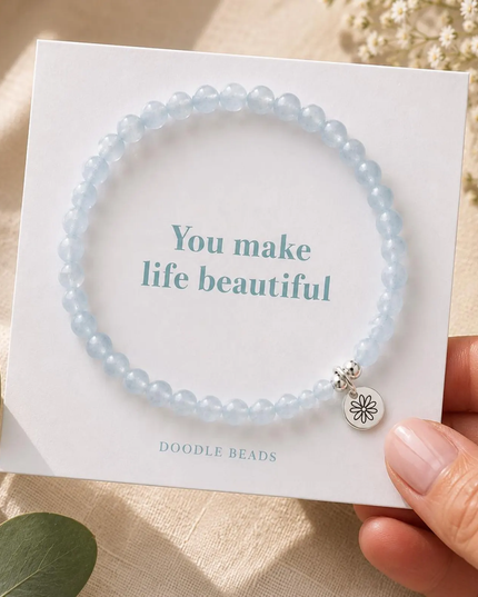 You Make Life Beautiful Aquamarine Bracelet