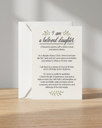 Young Women Theme Card NEW VERSION