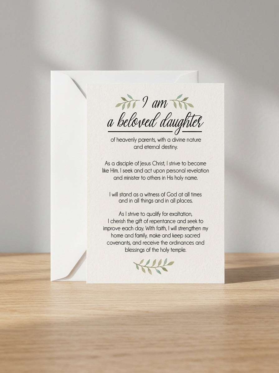 Young Women Theme Card NEW VERSION