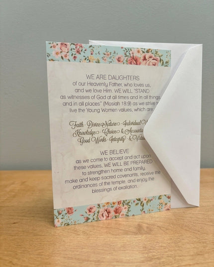 Young Women Theme Card OLD VERSION